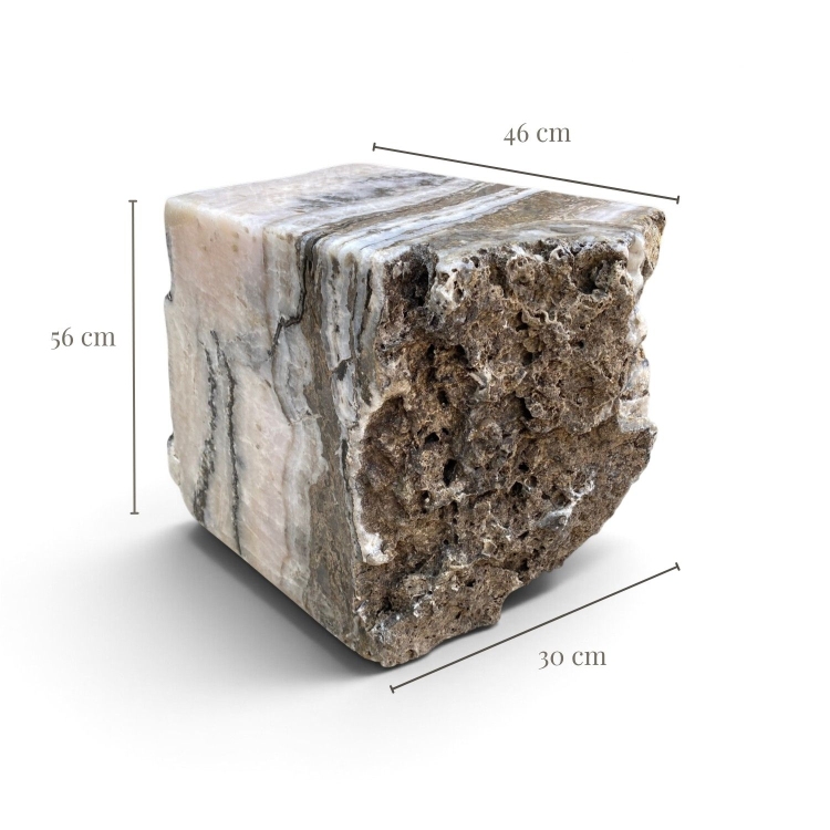 Onyx Stone Stool OPORTO