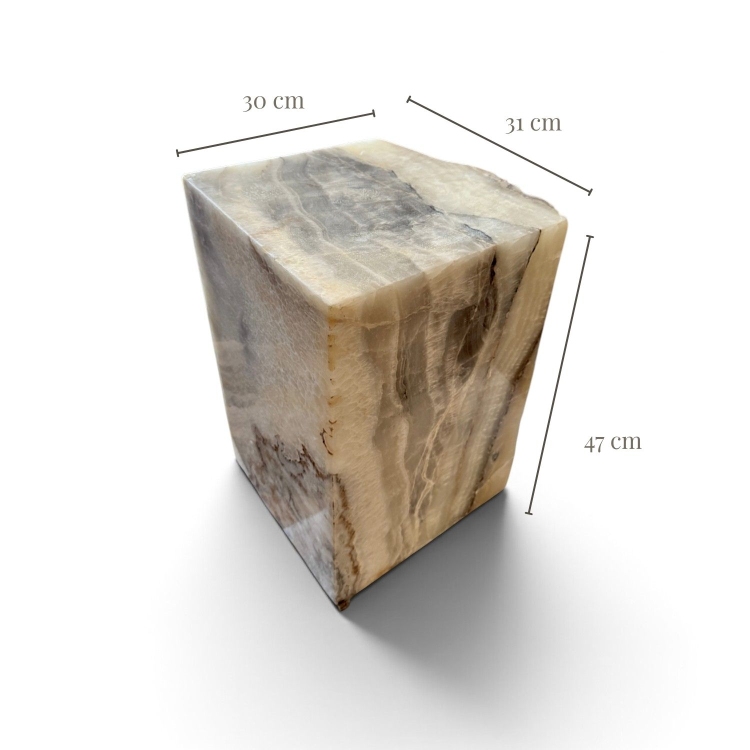 Onyx Stone Stool CRYSTAL