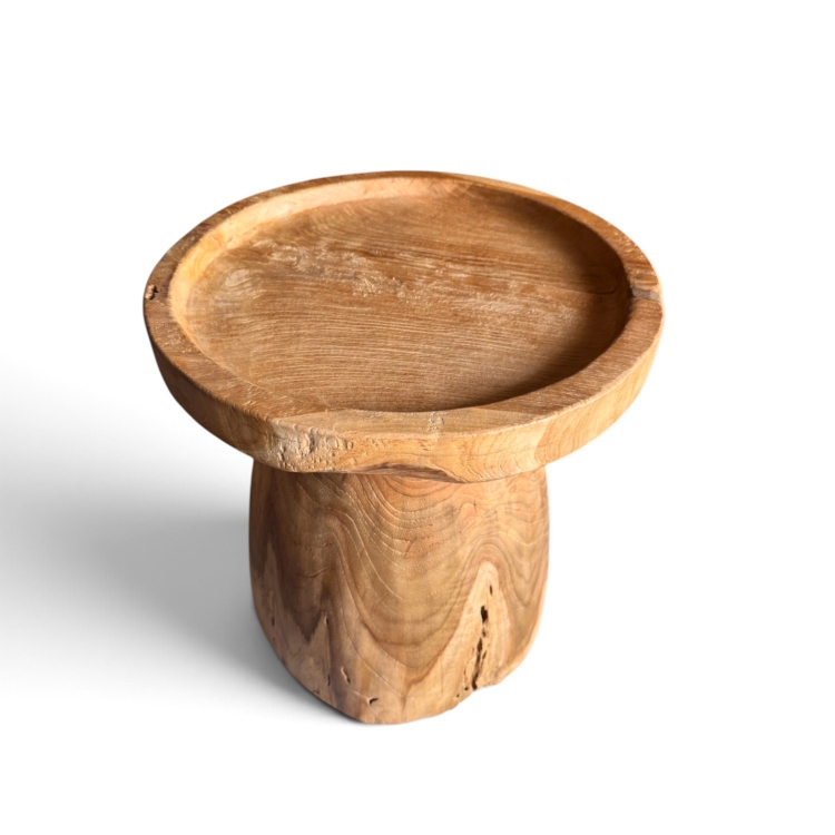 Mesa Auxiliar Redonda de Madera de Teca CHELSEA