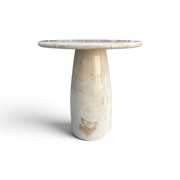 Mesa Artesanal de Marmol Beige CRETA