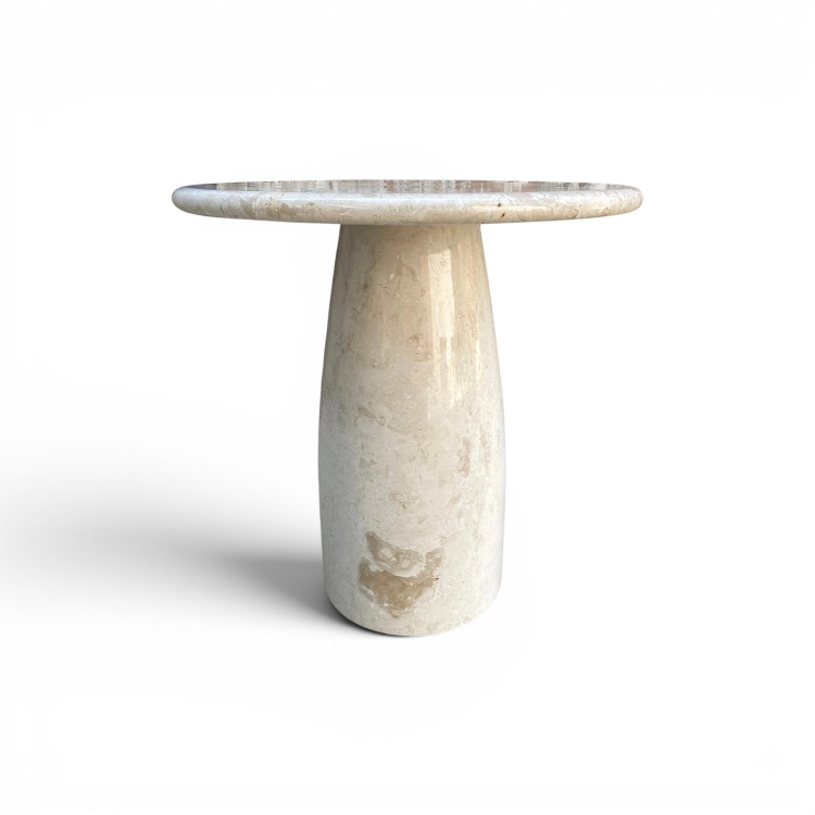 Mesa Artesanal de Marmol Beige CRETA