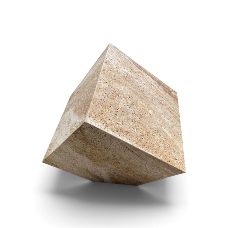 Cubo Decorativo de Piedra de Onix Travertino LISBOA
