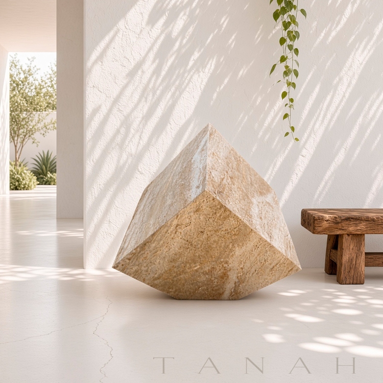 Cubo de Piedra de Onix Travertino LISBOA