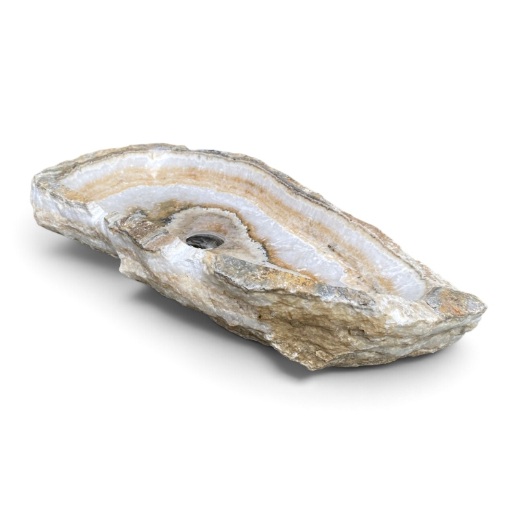 Organic-Shaped White Stone Sink SALENTO
