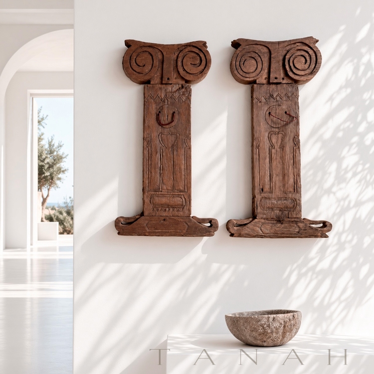 Carved Teak Wall Decor CANEA