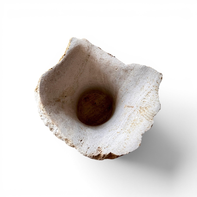 Hand-Carved Natural Stone Planter SYMI