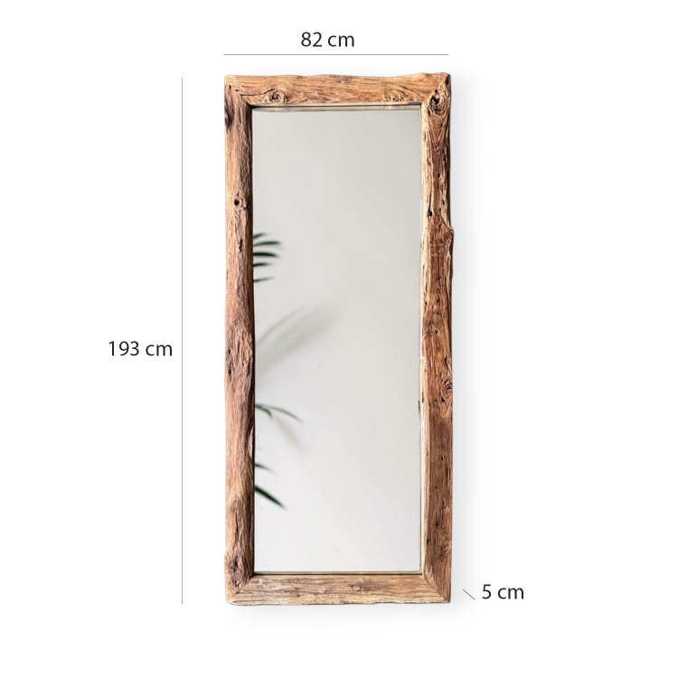 Espejo de madera natural ALTEA