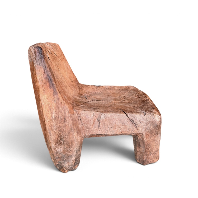 Sculptural Teak Wood Seat FIRENZE