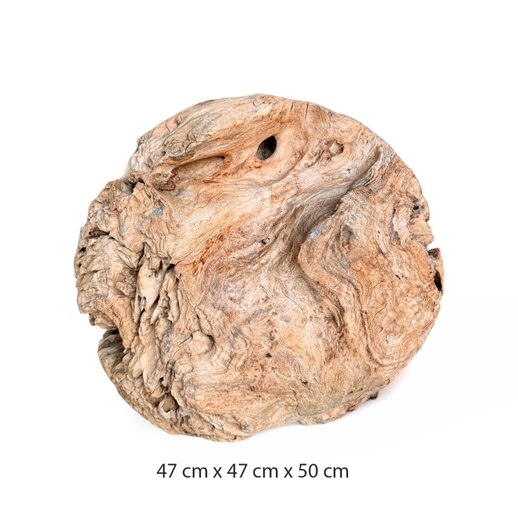 Sculptural Teak Wood Ball LOANA