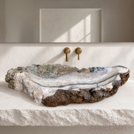 Sculptural Sink in Natural Stone TALAMANCA