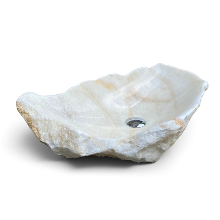 Lavabo de Onix Blanco Perlado ASPEN