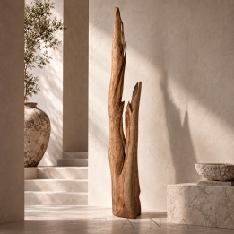 Vertical Sculpture in Teak  LUME