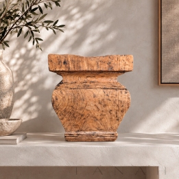 Sculptural Antique Teak Pedestal BELLAGIO