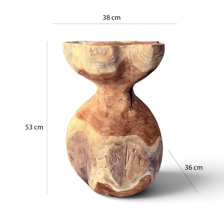Teak Wood Vase RAGUSA