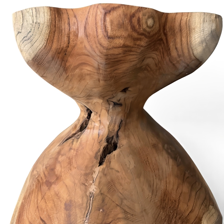 Solid Teak Wood Vase RAGUSA