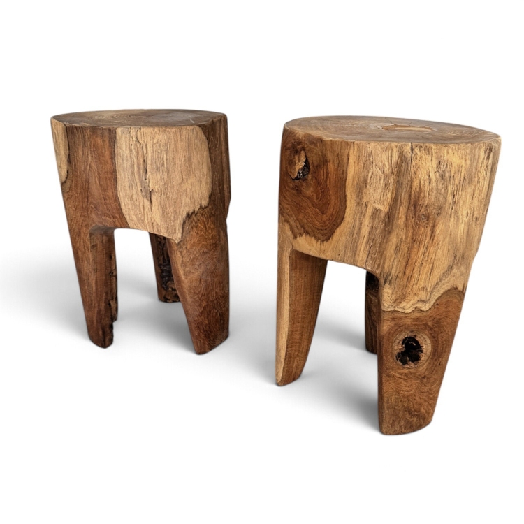Pareja de Mesitas de Madera de Teca TAMARIT