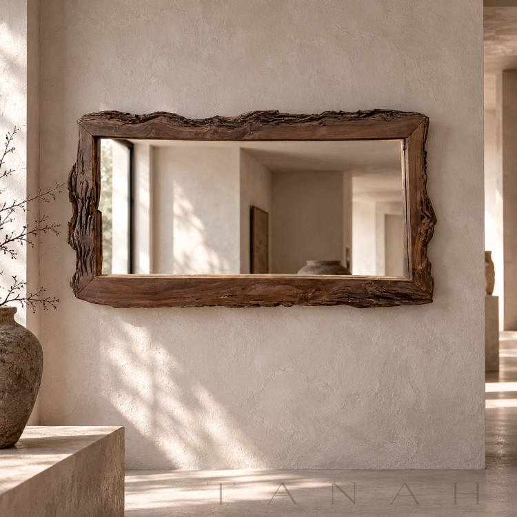 Large Mirror in Tropical Wood LUISIANA