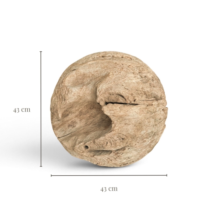 Bola Decorativa de Madera Natural ATLAS