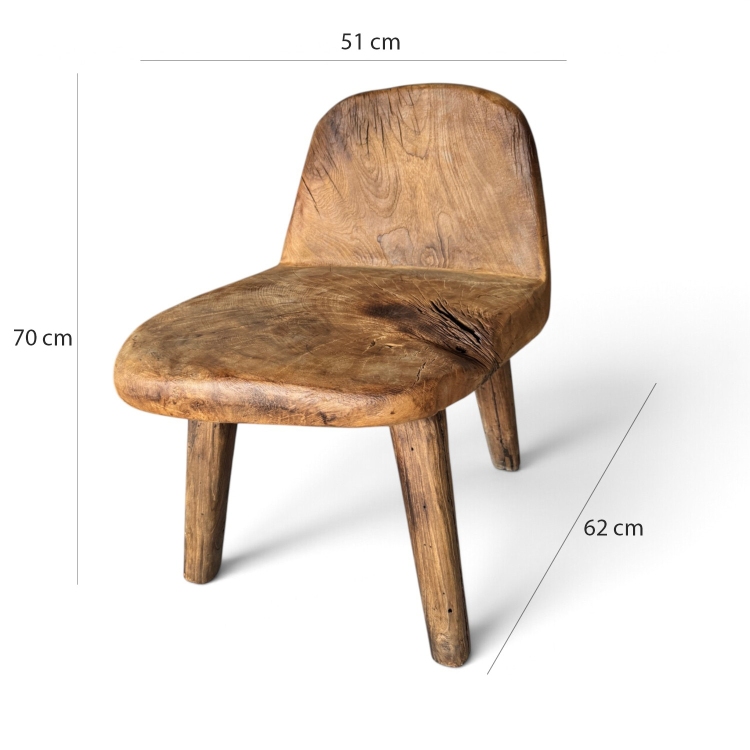 Asymmetric Teak Chair MOUGINS