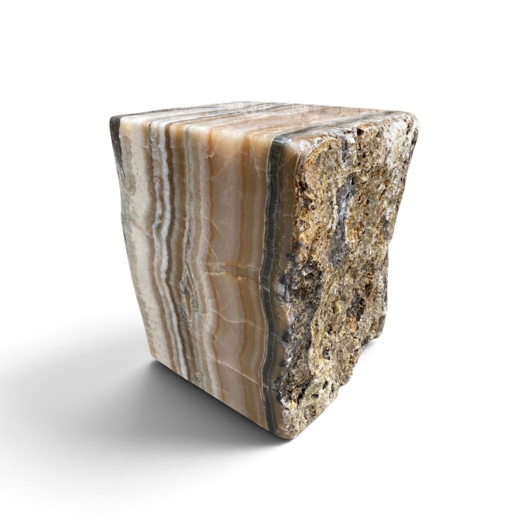 Semi-Polished Onyx Stool SAVA