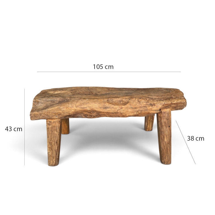 Banco de Madera de Teca Levanzo