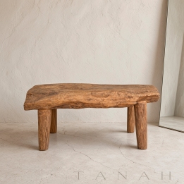 Rustic Teak Wood Bench LEVANZO