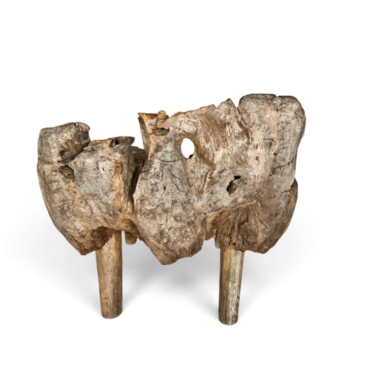 Silla de madera con textura natural NARBONA