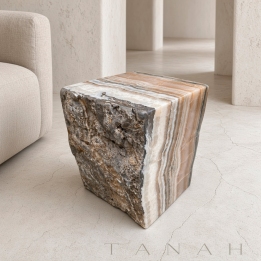 Semi - Polished Onyx Stool SAVA