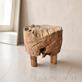 Taburete de Tronco de Teca con Patas ELDA