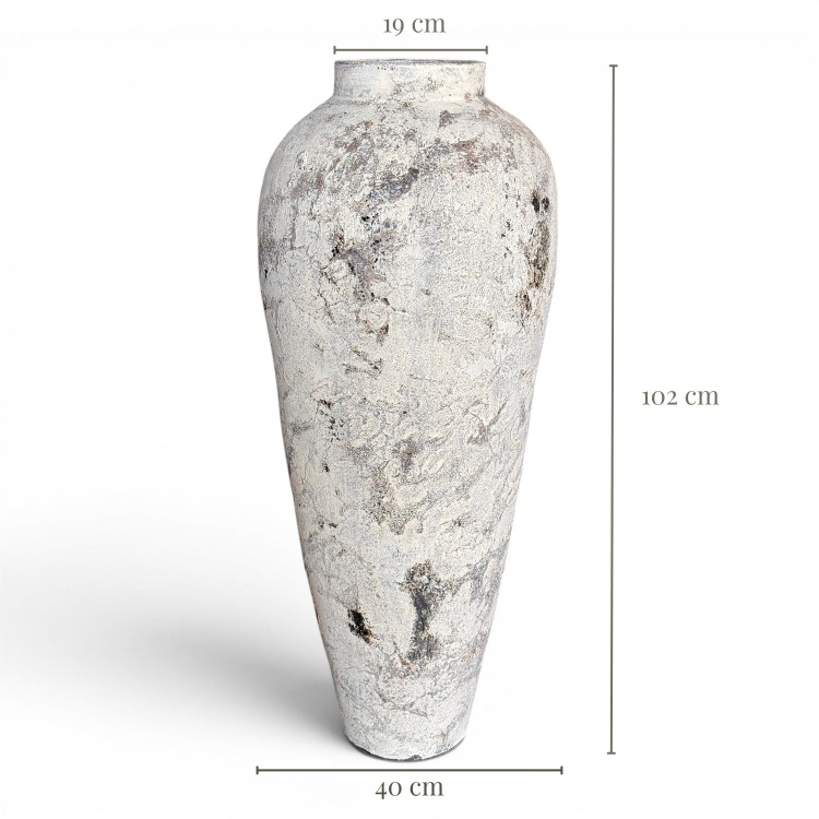 Vase White Terracotta IBIZA