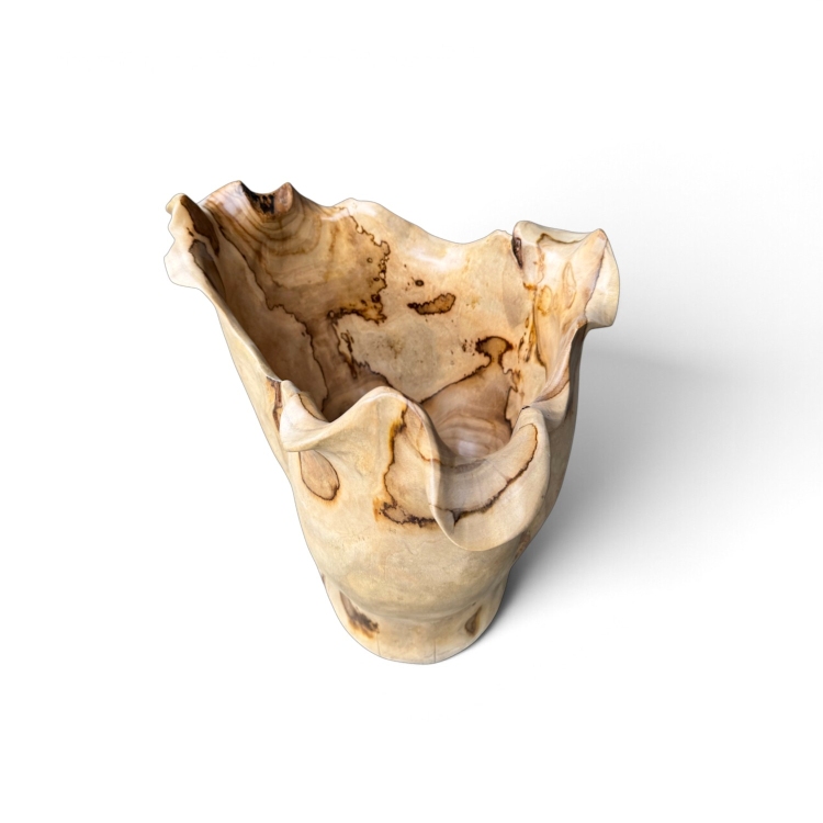 Sculptural Teak Wood Vessel THUN
