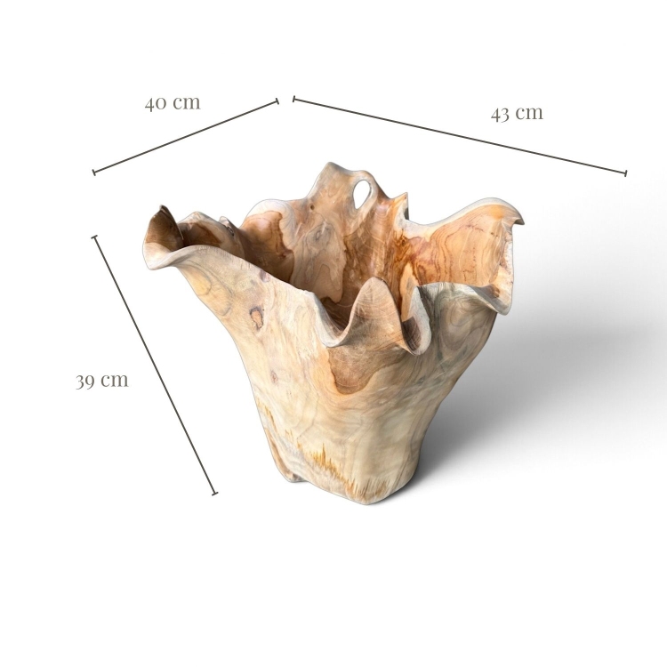 Sculptural Teak Vessel TAHOE