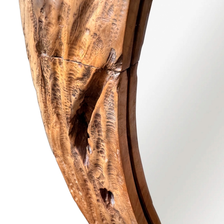 Round Teak Mirror ARAL