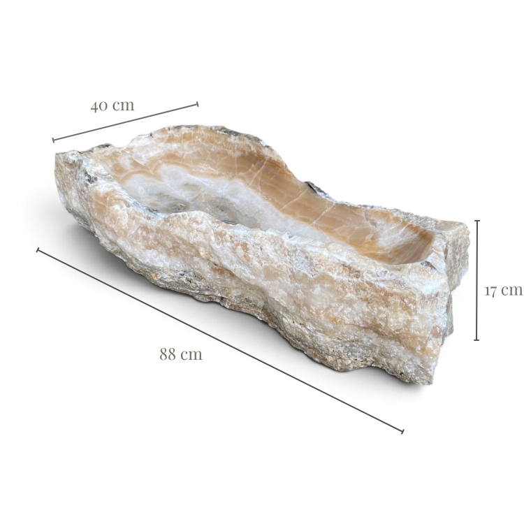 Sculptural Onyx Washbasin LOUISE
