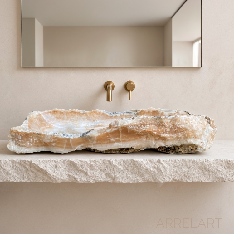 Lavabo Tallado de Onix LOUISE