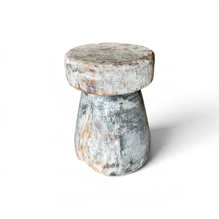Sculptural Teak Stool PARMA