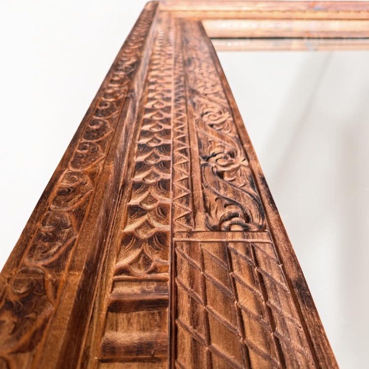 Espejo Tallado de Madera de Teka VENECIA