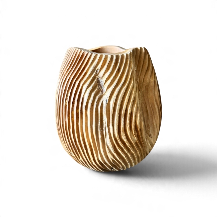 Decorative Teak Vase BASILEA