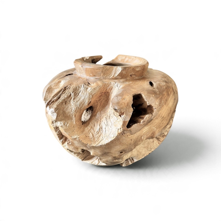Natural Teak Vase GIULIA