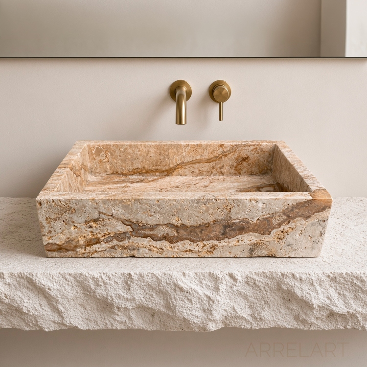 Lavabo Natural de Onix Travertino CHAMONIX