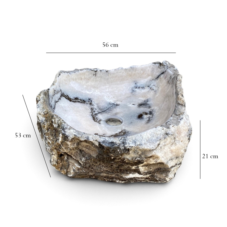 Lavabo de Onix con Vetas Naturales MANACOR