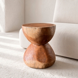 Mesa Auxiliar de Madera Natural AREIA