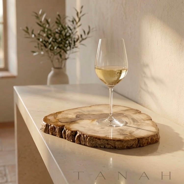 Decorative Base in Petrified Wood JAVA