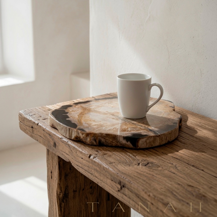 Decorative Petrified Wood Plate NICE