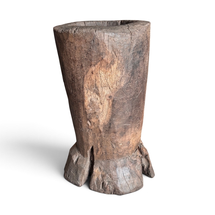 Antique Rice Mortar in Teak Wood JEPARA