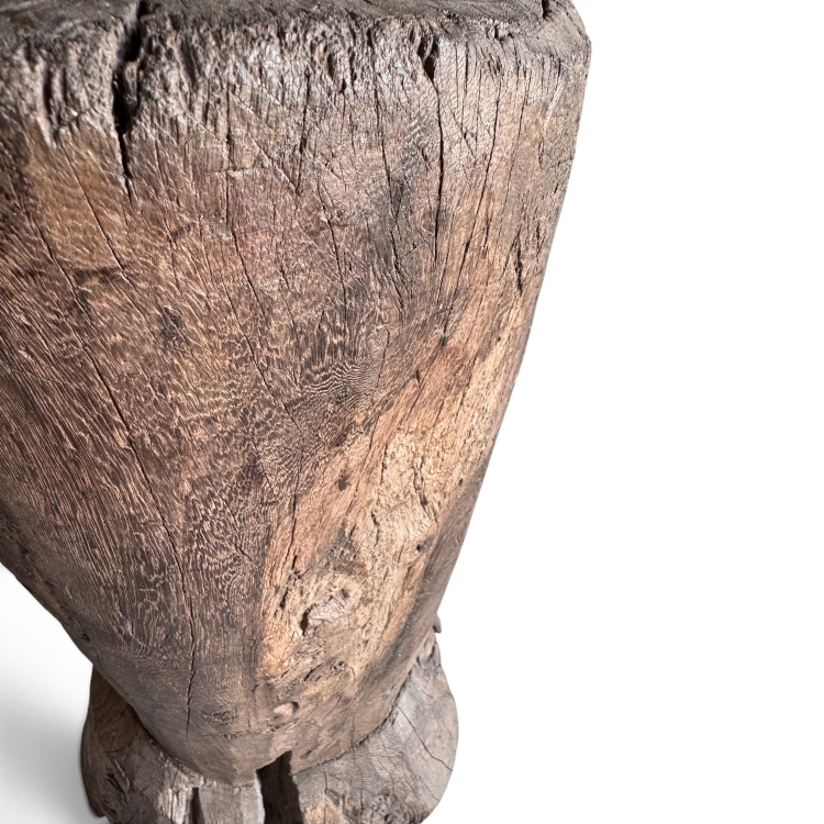 Mortero Antiguo de Madera de Teca JEPARA