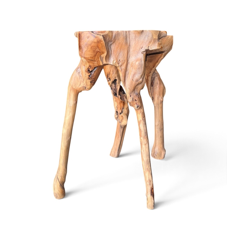 Mesa Auxiliar de Teca Maciza Natural CUMI