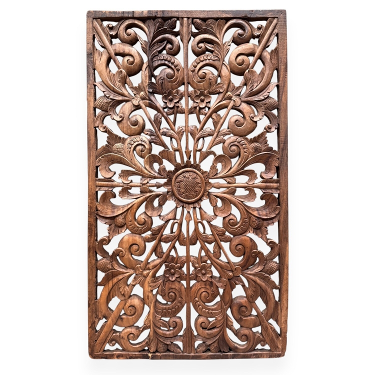 Antique Carved Teak Relief SAINT GERMAIN