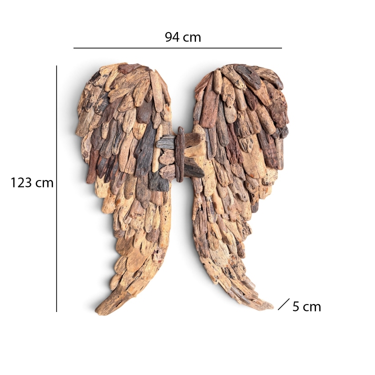 Alas de Angel para Pared en Driftwood SAINT PAUL