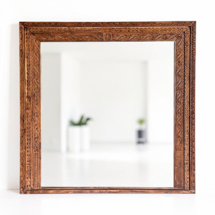 Espejo Artesanal de Madera de Teka VENECIA